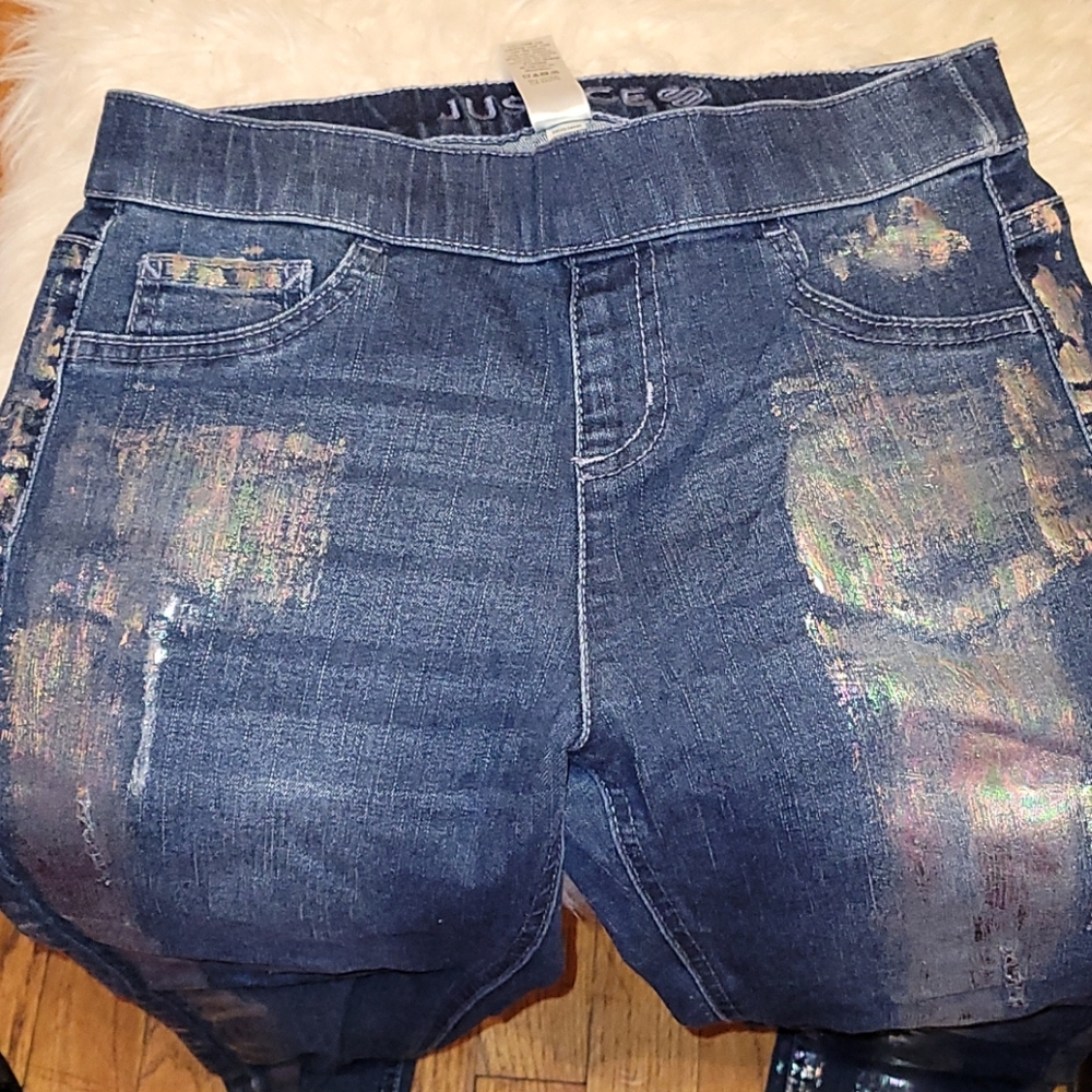 Justice Mettalic jeans